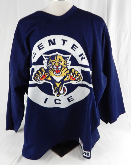 Late 1990s Florida Panthers T.MacDonald Game Used Navy Practice Jersey 538