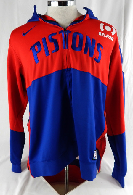 2024-25 Detroit Pistons #13 2 Game Used Red Warm Up Jacket XL 565