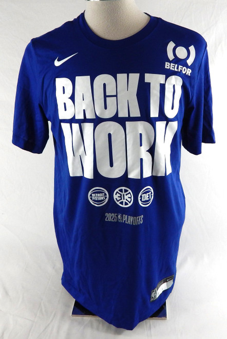 2024-25 Detroit Pistons Ausar Thompson #9 Game Used Blue Shirt NBA Playoffs 4