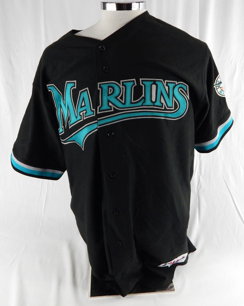 2001 Florida Marlins Fredi Gonzalez #33 Game Used Black Jersey BP ST 50 081