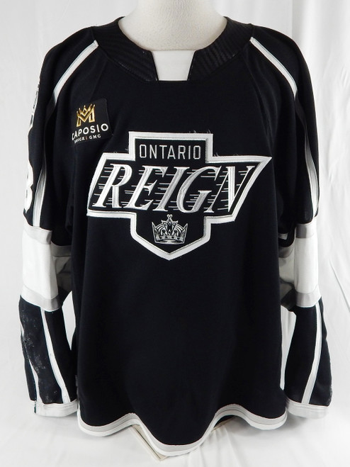 2023-24 Ontario Reign Wyatte Wylie #38 Game Used Black Jersey 56 434
