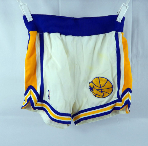 1988-89 Golden State Warriors John Starks #30 Game Used White Shorts Rookie 34