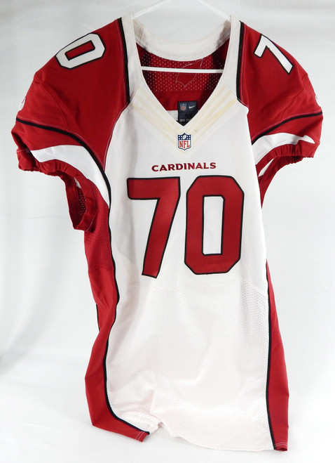 2016 Arizona Cardinals Evan Boehm #70 Game Issued White Jersey 48 991