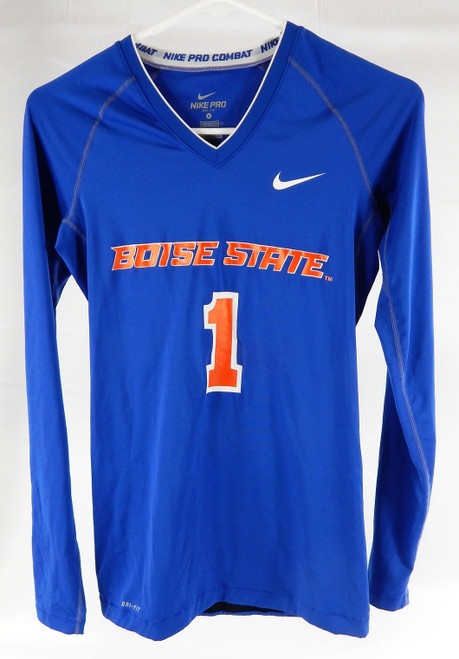 2013 Boise State Broncos #1 Game Used Blue Jersey Volleyball M 978