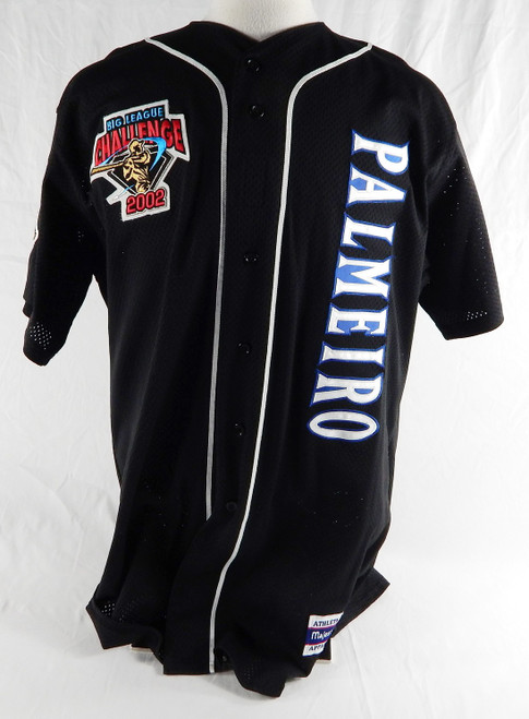 2002 Texas Rangers Rafael Palmeiro #25 Game Used Black Jersey Big League Challen