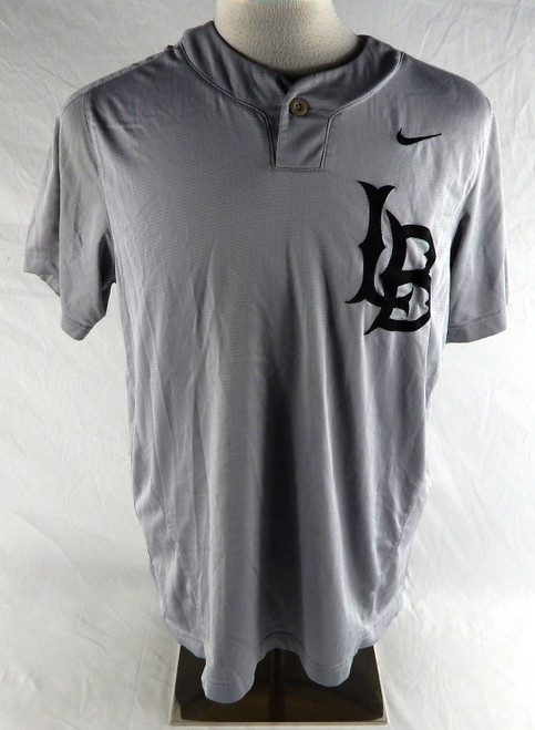 2021 Long Beach State Dirtbags #1 Game Used Grey Jersey Baseball L DP95684