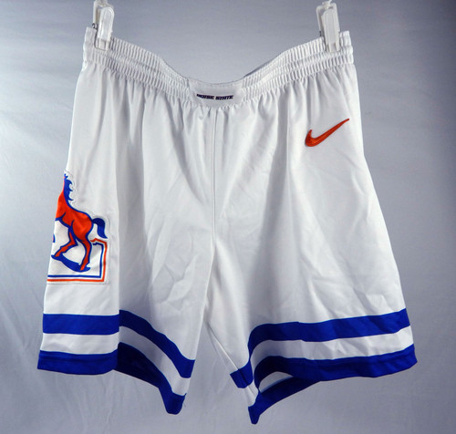 2023-24 Boise State Broncos #7 Game Used White Shorts Mens Basketball L 316