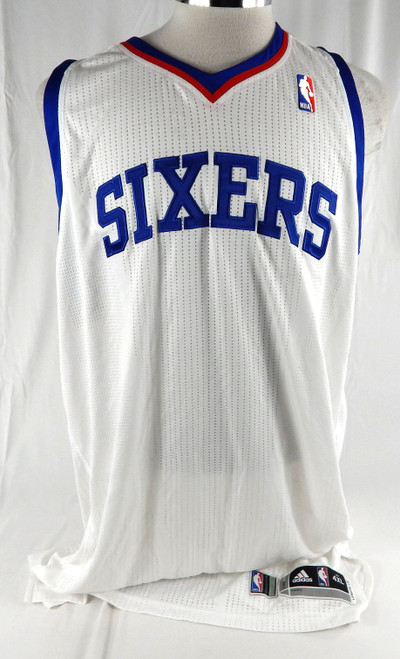2011-12 Philadelphia 76ers Blank Game Issued White Jersey 4XL 427