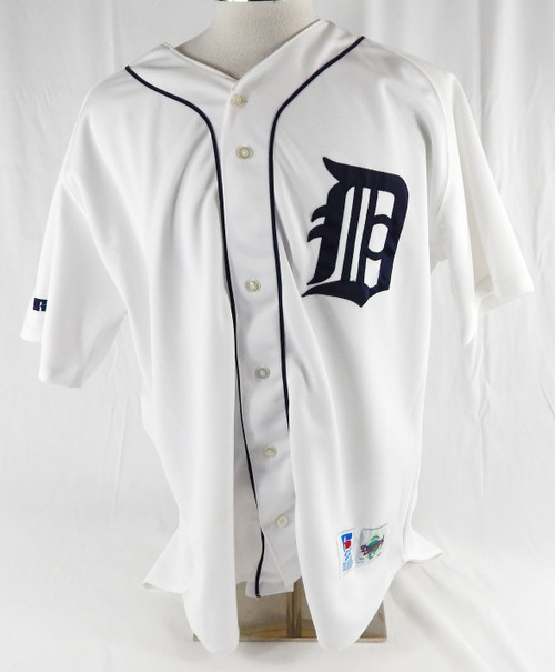 1990s Mens Detroit Tigers Blank Authentic White Jersey Russell 52 933