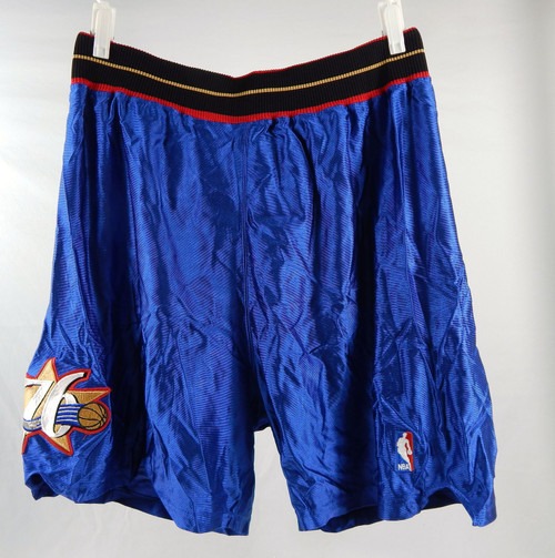 Late 1990s Early 2000s Philadelphia 76ers #5 Game Used Blue Shorts 40 242