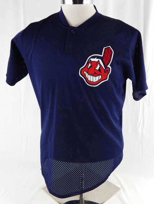 2000s Men Cleveland Indians Russell Branyan #33 Authentic Navy Jersey Majestic M