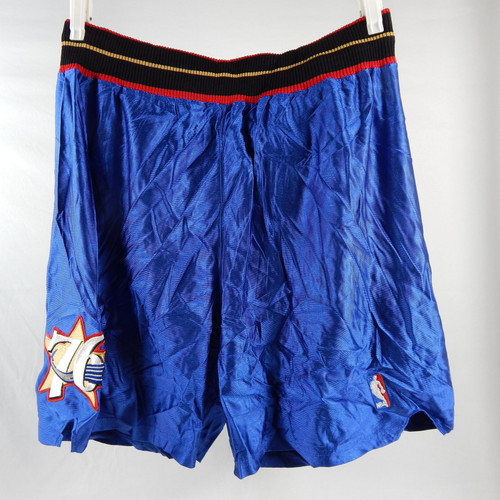 2002-06 Philadelphia 76ers Game Issued Blue Shorts 38 240
