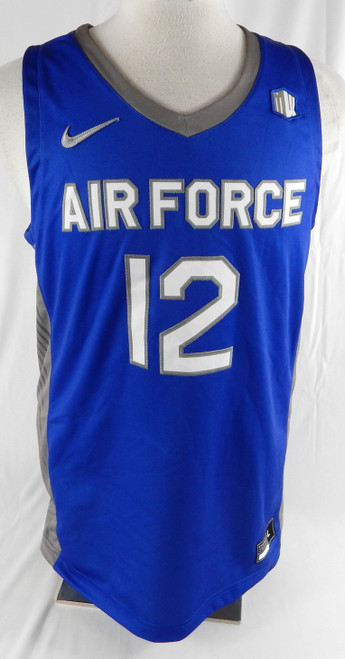 2020-21 Air Force Falcons #12 Game Used Blue Jersey Basketball L 225