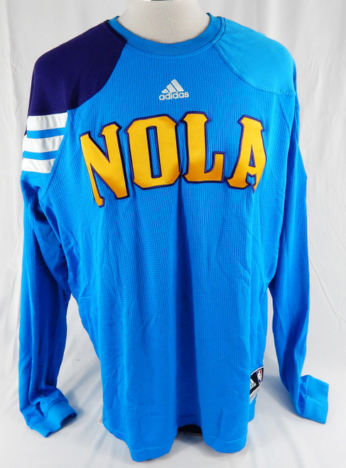 2011-12 New Orleans Pelicans Carl Landry #24 Game Used Blue Shooting Shirt 2XL 5