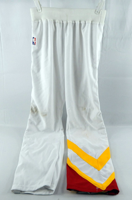 1990-91 Atlanta Hawks Game Issued White Warm Up Pants 36 444