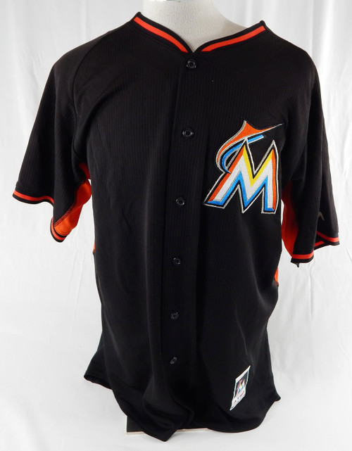 2014-16 Miami Marlins Miller #64 Game Used Black Jersey ST BP 48 045