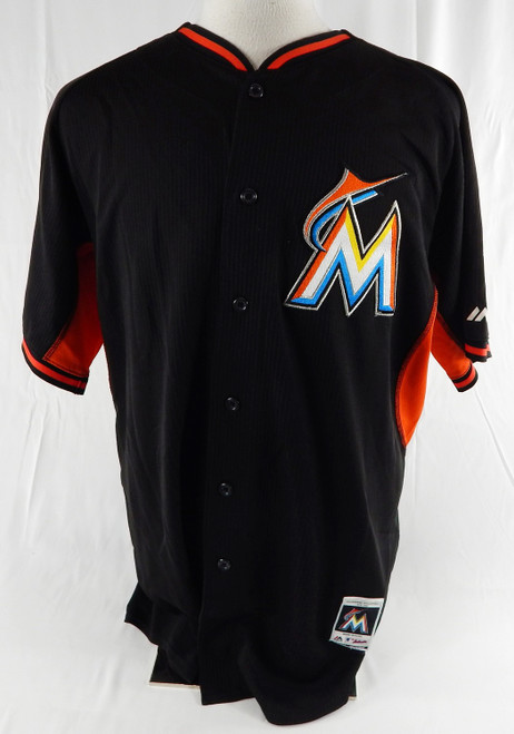 2014-16 Miami Marlins Thomas Waite #30 Game Used Black Jersey ST BP 48 048