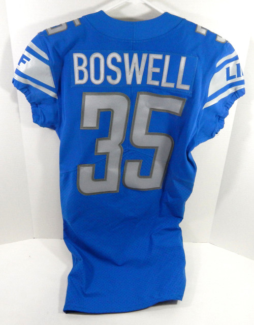 2022 Detroit Lions Cedric Boswell #35 Game Issued Blue Jersey 38 DP62701