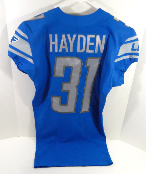 2017 Detroit Lions D.J. Hayden #31 Game Issued Blue Jersey 38 DP62708