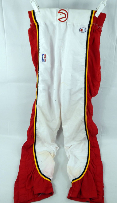 1992-93 Atlanta Hawks Duane Ferrell #33 Game Used White Warm Up Pants 36 152
