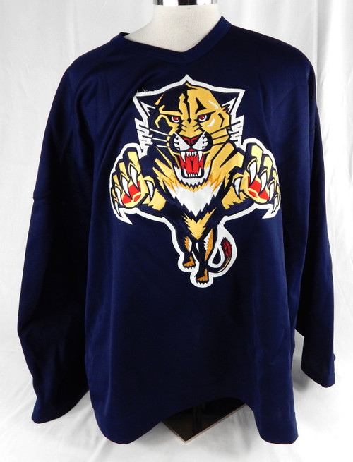 Late 1990s Florida Panthers Carmichael #35 Game Used Navy Practice Jersey 58 535