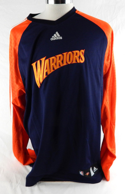 2007-10 Golden State Warriors Game Issued Navy Shooting Shirt L 867