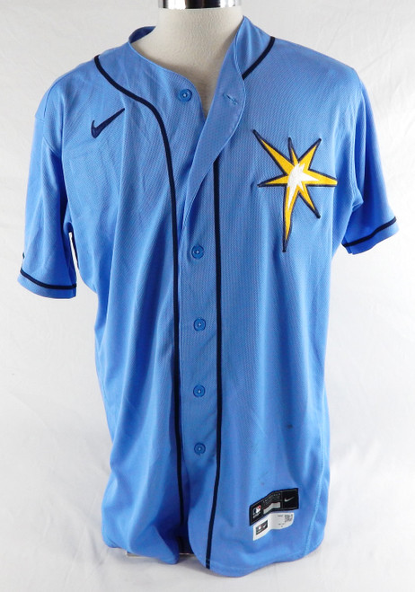 2021 Tampa Bay Rays Spencer Moran #46 Game Used Blue Jersey 46 079
