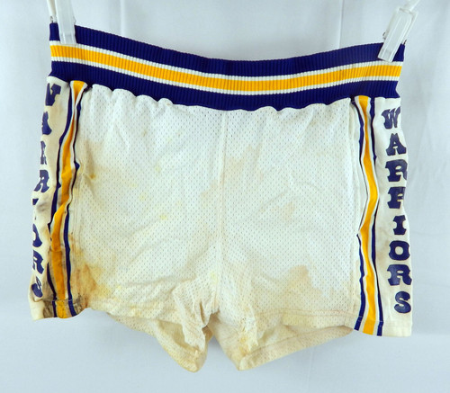 1980s Golden State Warriors #43 Game Used White Shorts 34 813