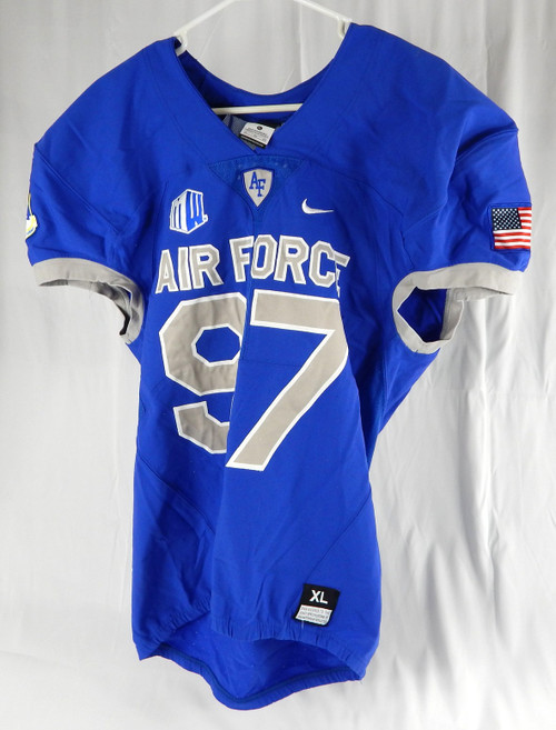 Air Force Falcons #97 Game Used Blue Jersey Football XL 015