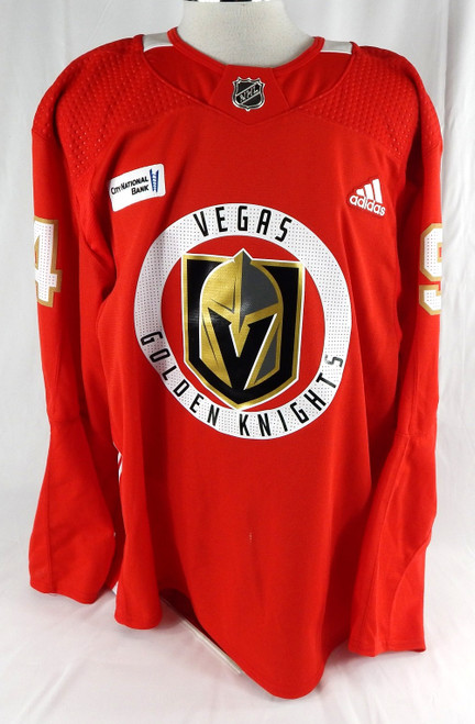 2024 Vegas Golden Knights Austin Zemlak #94 Game Used Red Practice Jersey Development Camp 56 482