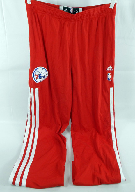 2011-12 Philadelphia 76ers #30 Game Used Red Warm Up Pants 2XL 438
