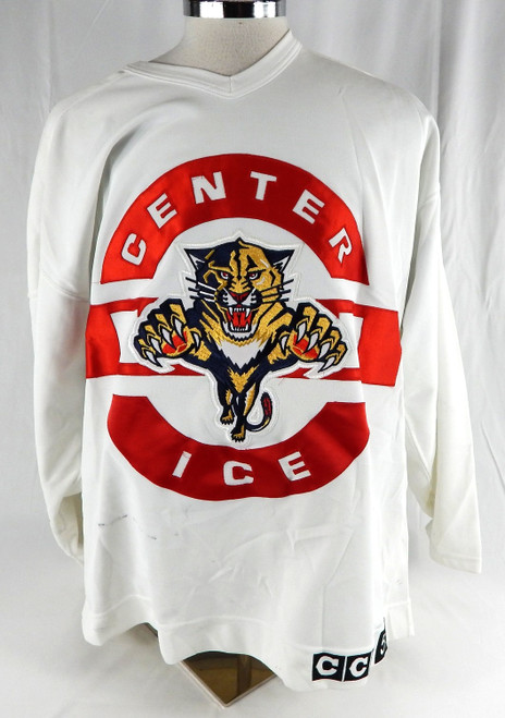 Late 1990s Florida Panthers BJ Ketcheson #47 Game Used White Practice Jersey 12