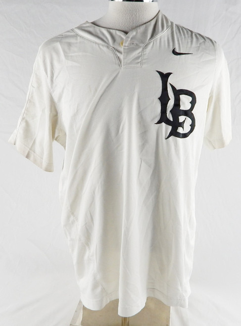 2019 Long Beach State Dirtbags #36 Game Used White Jersey Baseball L 257