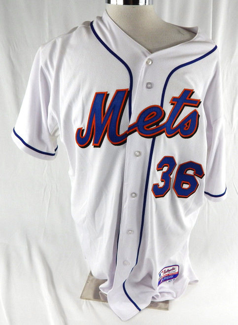 2011 New York Mets Manny Acosta #36 Game Issued White Jersey 50 946