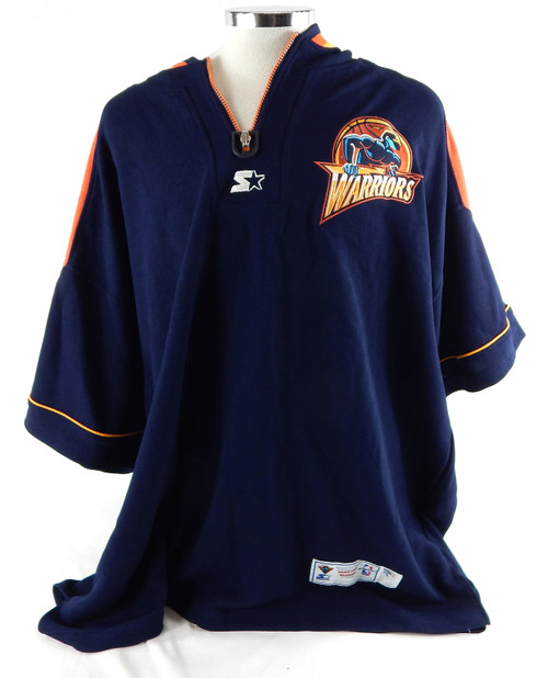 1997-99 Golden State Warriors Game Issued Navy Shooting Shirt 3XL 827
