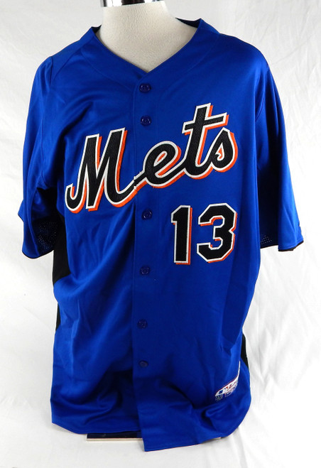 2011 New York Mets Mike Nickeas #13 Game Issued Blue Jersey ST BP 48 401