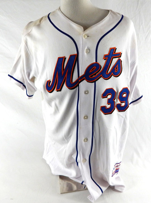 2010 New York Mets Bobby Parnell #39 Game Used White Jersey 48 405