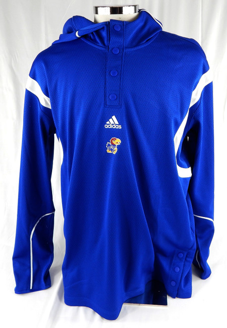 Kansas Jayhawks Game Issued Blue Warm Up Shirt XL 870