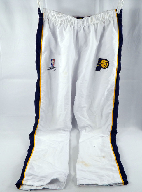 2001-06 Indiana Pacers Austin Croshere #44 Game Used White Warm Up Pants 44 133