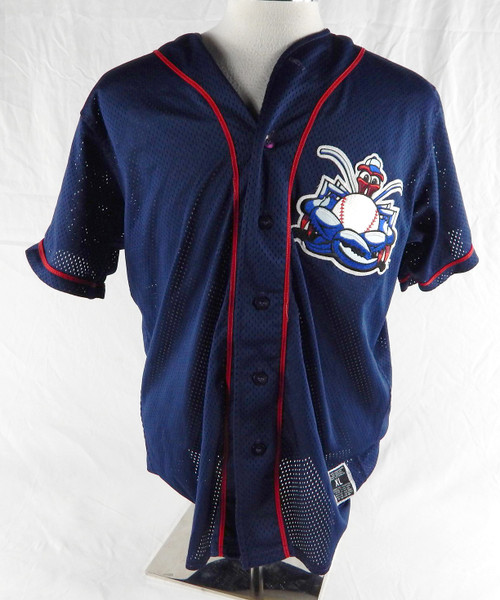 2004-07 Lakewood BlueClaws #24 Game Used Navy Jersey XL 869