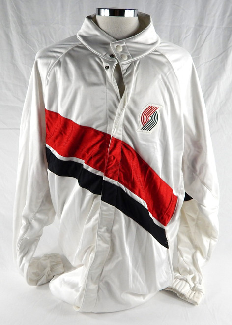 2000s Portland Trail Blazers Game Issued White Warm Up Jacket 2XL 927