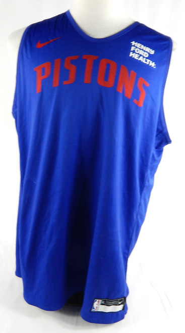 2023-25 Detroit Pistons #0 Game Used Blue Practice Jersey Henry Ford XL 522