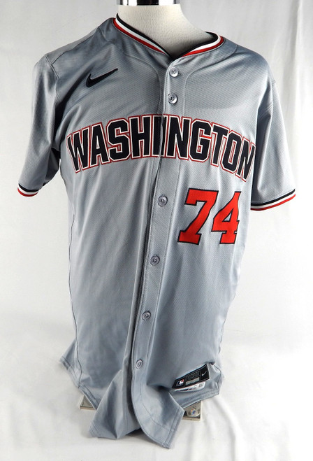 2024 Washington Nationals DJ Herz #74 Game Issued Grey Jersey 24 DP89133