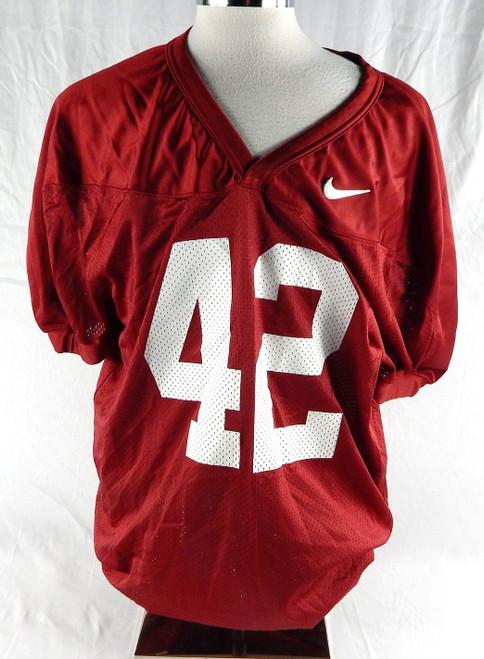 1990s Alabama Crimson #42 Game Issued Red Practice Jersey XL 163
