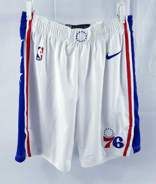 2024-25 Philadelphia 76ers Jalen Hood-Schifino #17 Game Used White Shorts L 38 3