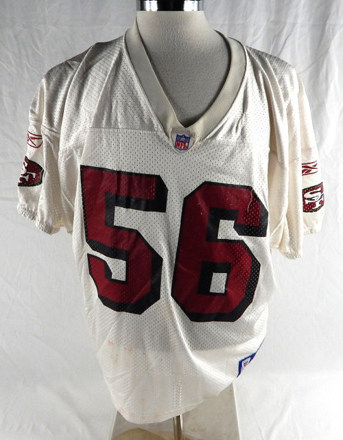 2006 San Francisco 49ers Brandon Moore #56 Game Used White Practice Jersey XL 14