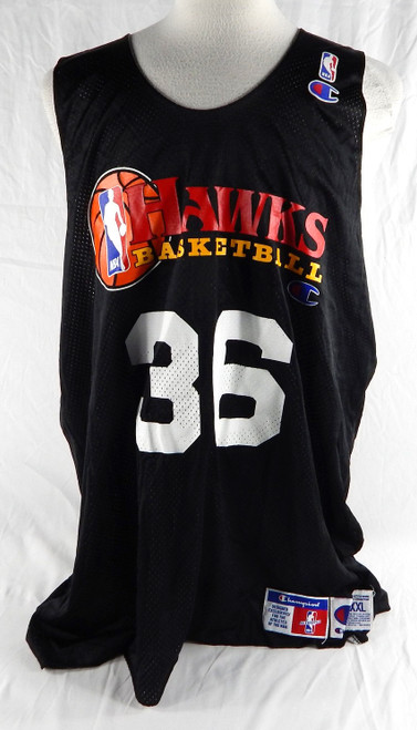 1990s Atlanta Hawks #36 Game Used Navy Practice Jersey XXL 321