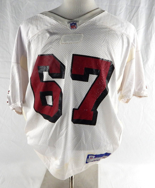 2002 San Francisco 49ers #67 Game Used White Practice Jersey XL 310