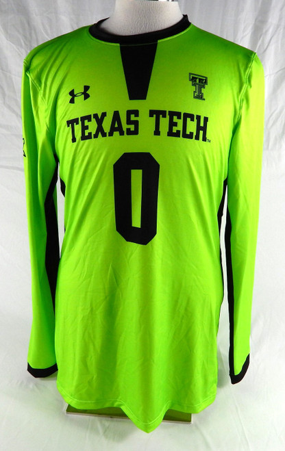 2020 Texas Tech Red Raiders #0 Game Used Green Jersey Womens Soccer L 720