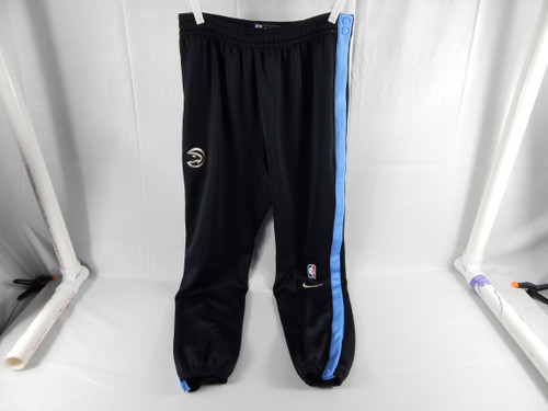 2024-25 Atlanta Hawks George Niang #20 Game Used Black Warm Up Pants City XL 8